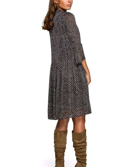 Charming Polka Dot Chiffon Day Dress