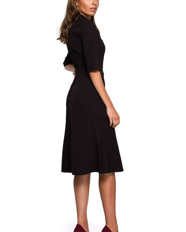 Chic Daytime Elegance: Belted Dress by Stylove