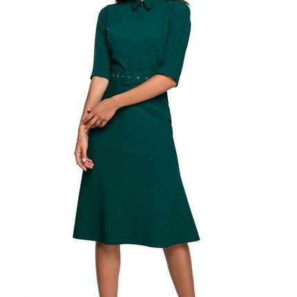 Chic Daytime Elegance: Belted Dress by Stylove