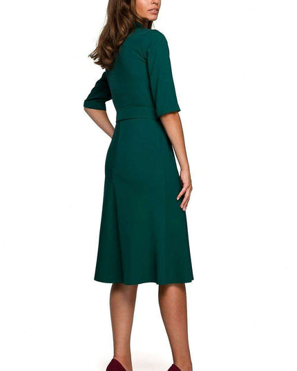 Chic Daytime Elegance: Belted Dress by Stylove