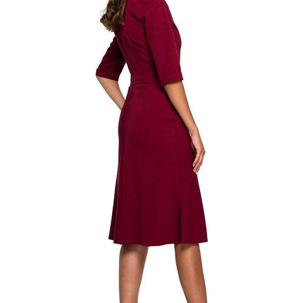 Chic Daytime Elegance: Belted Dress by Stylove