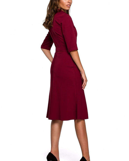 Chic Daytime Elegance: Belted Dress by Stylove