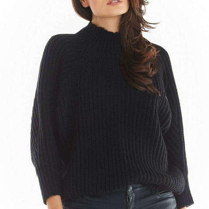 Chic Batwing Warmth Half-Zip Sweater