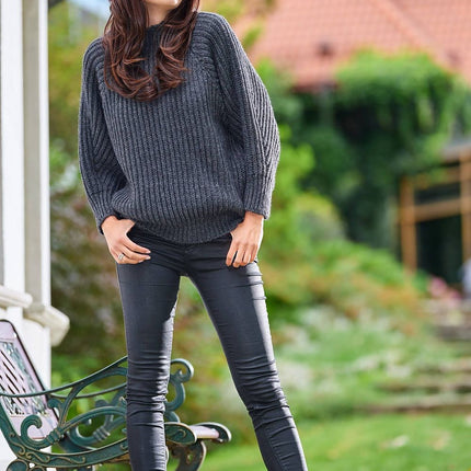 Chic Batwing Warmth Half-Zip Sweater - Très Elite