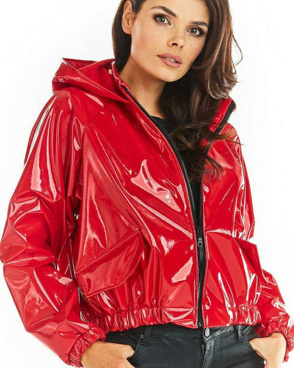 Stylish Waterproof Vinyl Hooded Jacket