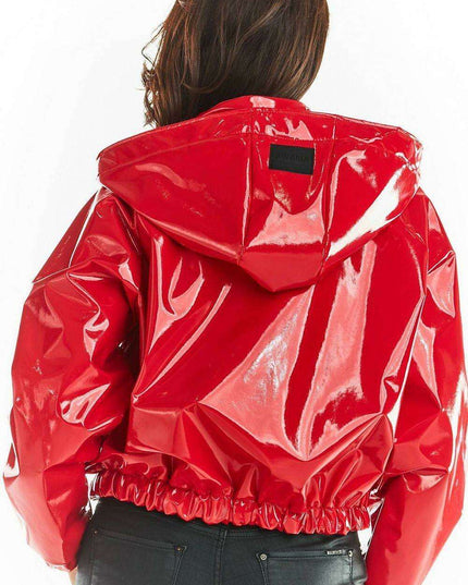 Stylish Waterproof Vinyl Hooded Jacket