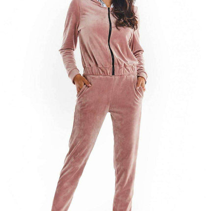 Luxurious Velour Hoodie with Trendy Logo Tape