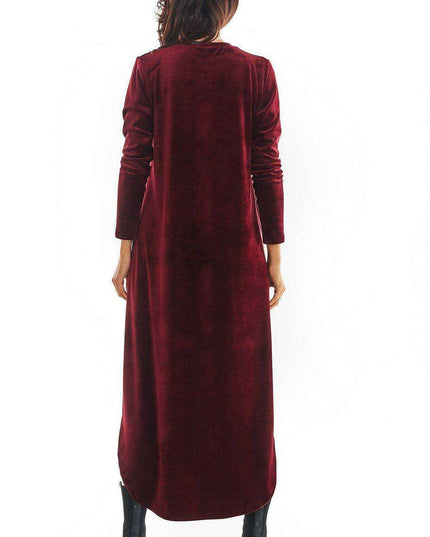 Elegant Velour Evening Gown