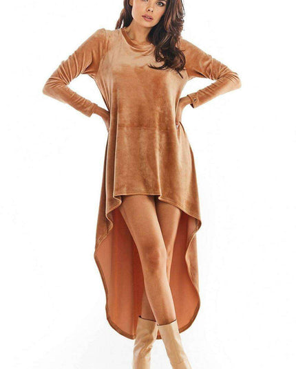 Elegant Velour Evening Gown