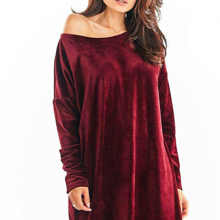 Velvet Elegance Long Sleeve Everyday Dress