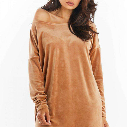 Velvet Elegance Long Sleeve Everyday Dress