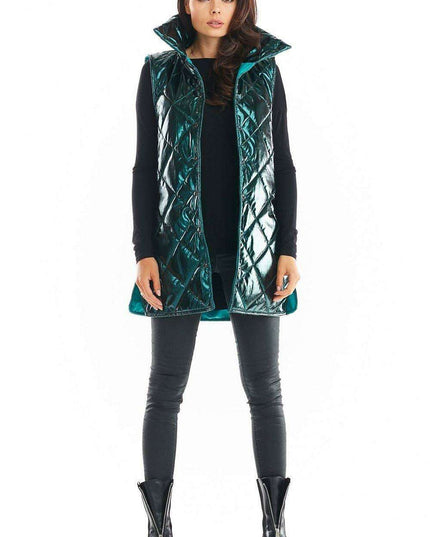 Stylish High Collar Quilted Sleeveless Vest for Women – Must-Have Autumn Layering in 4 Colors