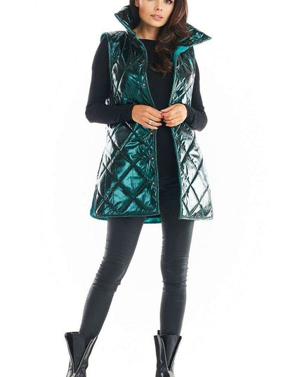 Stylish High Collar Quilted Sleeveless Vest for Women – Must-Have Autumn Layering in 4 Colors