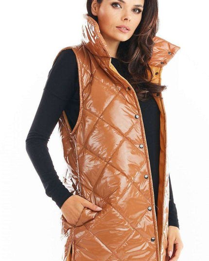 Stylish High Collar Quilted Sleeveless Vest for Women – Must-Have Autumn Layering in 4 Colors