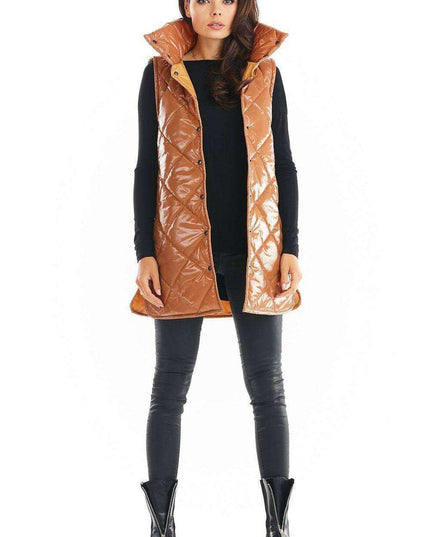 Stylish High Collar Quilted Sleeveless Vest for Women – Must-Have Autumn Layering in 4 Colors