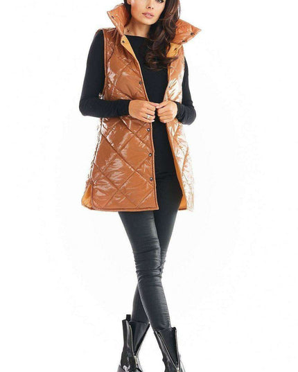 Stylish High Collar Quilted Sleeveless Vest for Women – Must-Have Autumn Layering in 4 Colors