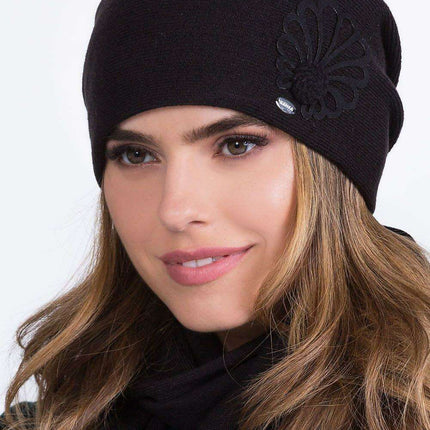 Elegant Floral Embellished Women's Winter Hat