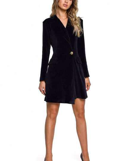 Chic Velour Jacket Dress
