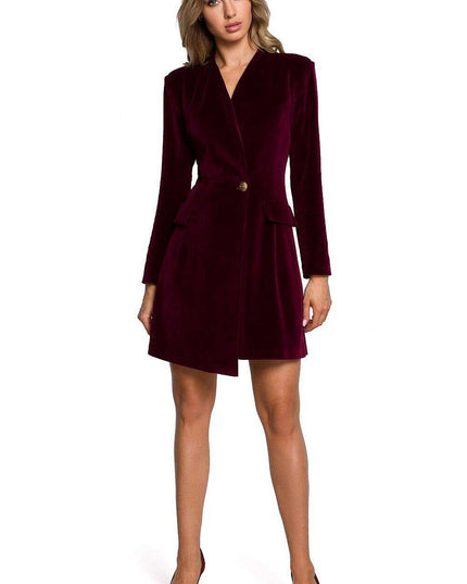 Chic Velour Jacket Dress