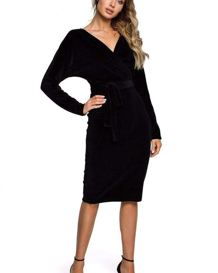 Chic Velour Midi Dress