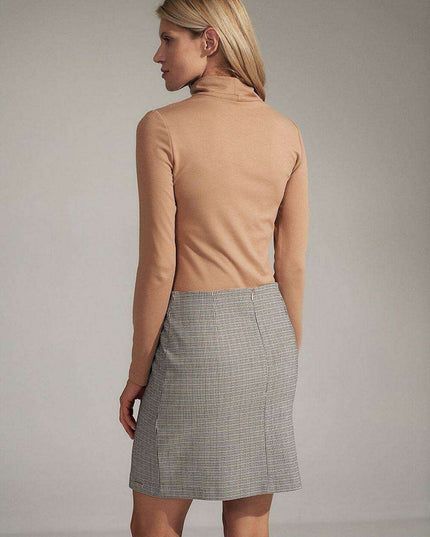 Elegant Long Sleeve Black Turtleneck Blouse