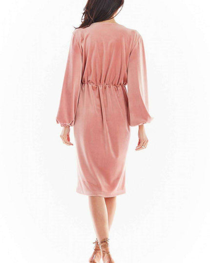 Luxurious Velvet Evening Gown with Flared Sleeves