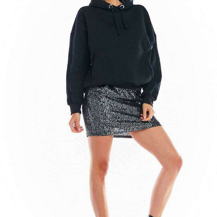 Sparkling Sequin Mini Skirt with Comfortable Stretch Band