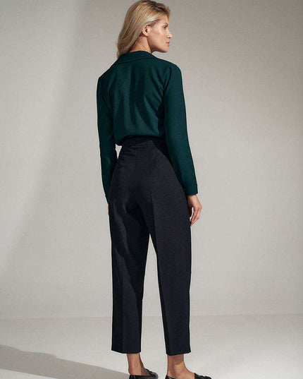 Chic Checked Trousers with Practical Side Pockets
