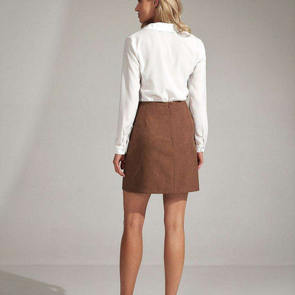 Chic Checkered Mini Skirt with Stylish Zip Detail