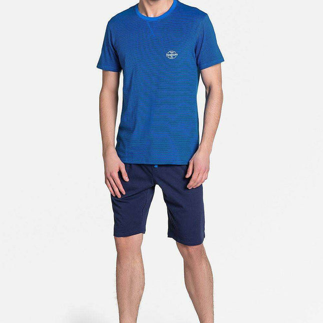 Henderson Men's Stylish Blue Striped Pajama Set for Ultimate Relaxation