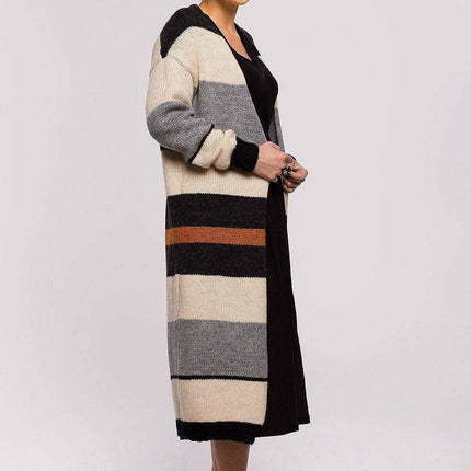 Chic Multicolor Striped Knit Cardigan