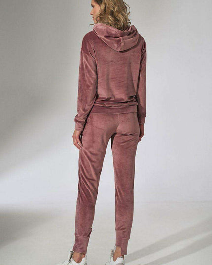 Luxurious Velour Lounge Pants with Adjustable Drawstring and Convenient Pockets