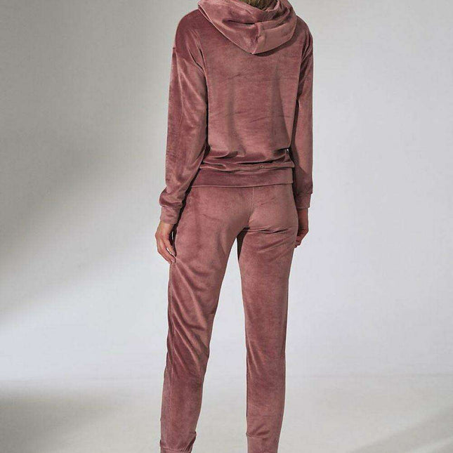 Luxurious Velour Lounge Pants with Adjustable Drawstring and Convenient Pockets