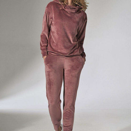 Luxurious Velour Lounge Pants with Adjustable Drawstring and Convenient Pockets