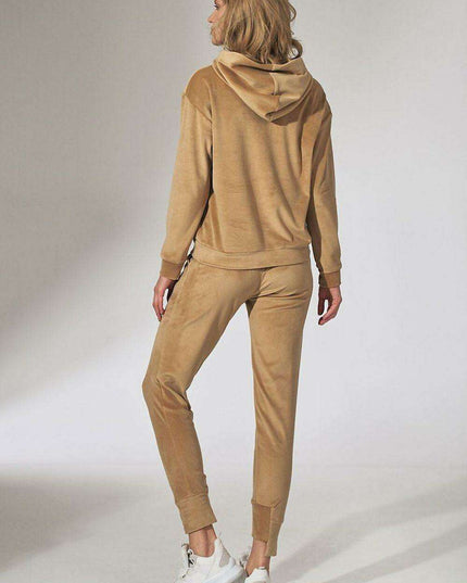 Luxurious Velour Lounge Pants with Adjustable Drawstring and Convenient Pockets