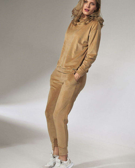 Luxurious Velour Lounge Pants with Adjustable Drawstring and Convenient Pockets