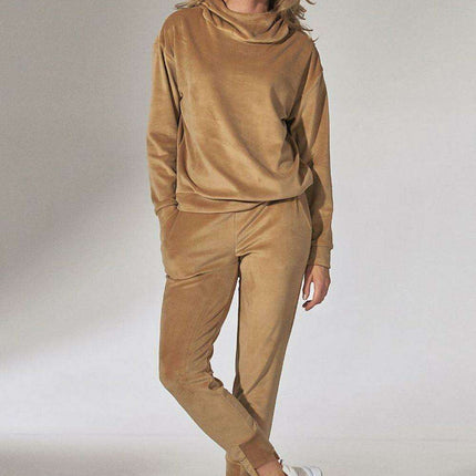 Luxurious Velour Lounge Pants with Adjustable Drawstring and Convenient Pockets