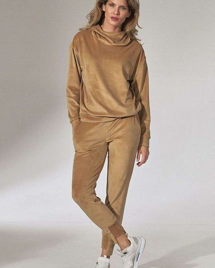 Luxurious Velour Lounge Pants with Adjustable Drawstring and Convenient Pockets