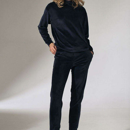 Luxurious Velour Lounge Pants with Adjustable Drawstring and Convenient Pockets