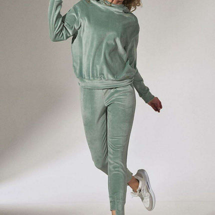 Luxurious Velour Lounge Pants with Adjustable Drawstring and Convenient Pockets