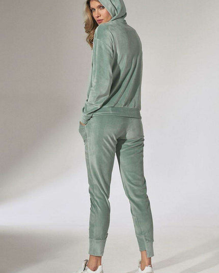 Luxurious Velour Lounge Pants with Adjustable Drawstring and Convenient Pockets