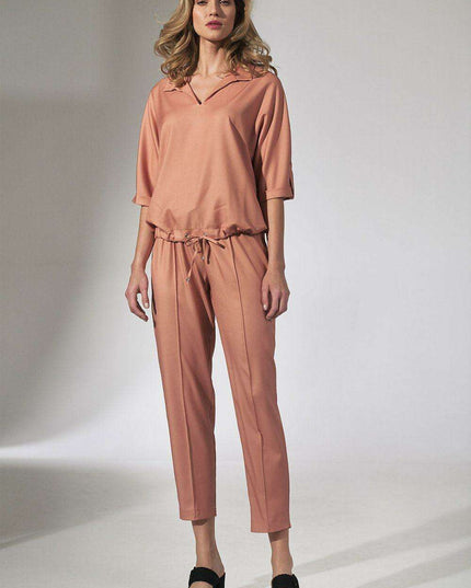 Floral Heart Neckline Kimono Blouse