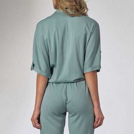 Floral Heart Neckline Kimono Blouse