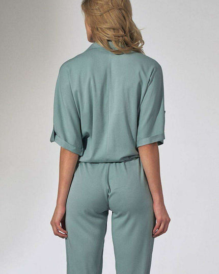 Floral Heart Neckline Kimono Blouse