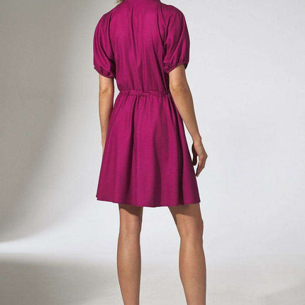 Floral Chic Kimono Mini Dress with Adjustable Waist and Stylish Patches