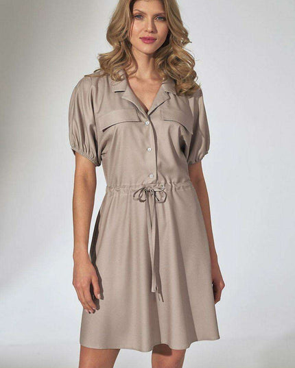 Floral Chic Kimono Mini Dress with Adjustable Waist and Stylish Patches