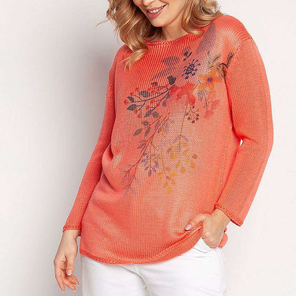 Floral Print Cozy Sweater