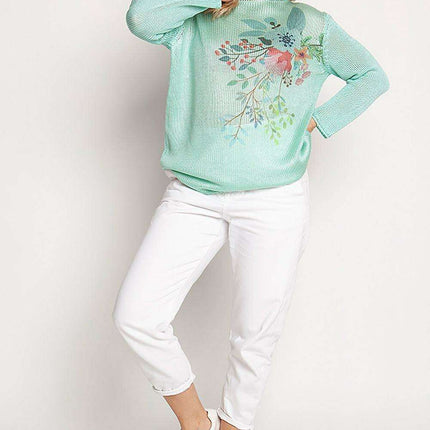 Floral Print Cozy Sweater