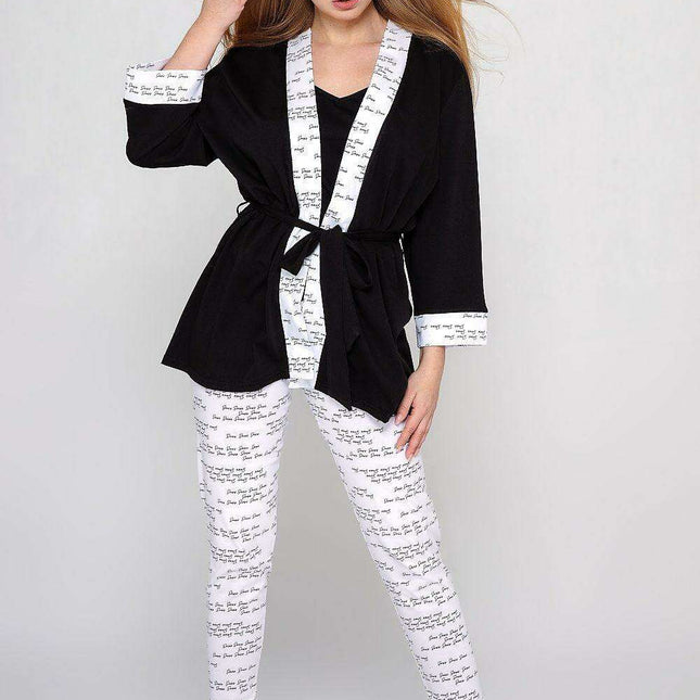 Chic Lightweight Cotton Bathrobe with Stylish Piping