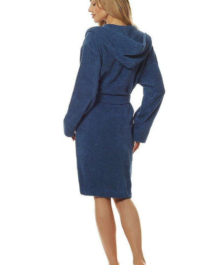 Cozy Hooded Terry Cloth Bathrobe with Convenient Pockets